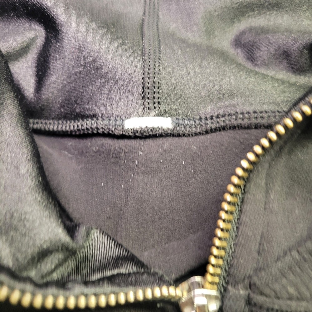 Lululemon Full Zip Hoodie Black Fleece Namaskar Jacket Womens 6 Gym Running - Picture 11 of 13